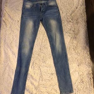 Light blue skinny jeans